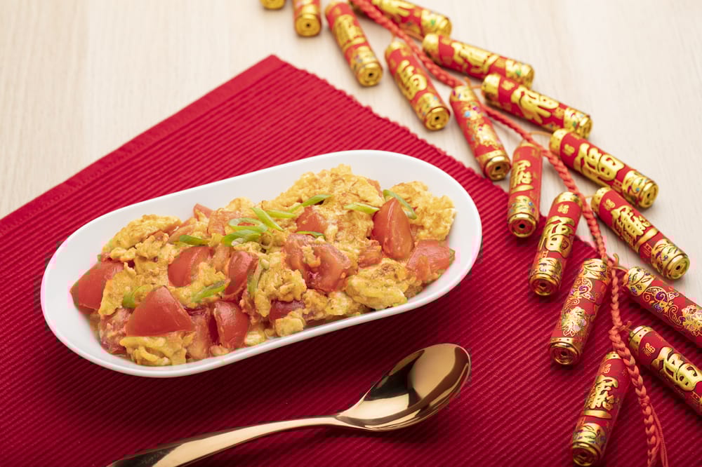 Spicy Tomato and Egg Stir Fry CNY 1