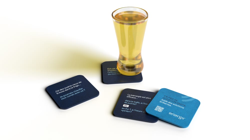 5 Energir x Cossette Sous verres